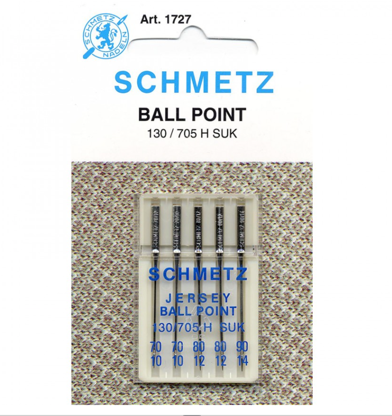 Schmetz Jersey / Ball Point Needles, Size 12/80 (5 Pack) Needles Studio